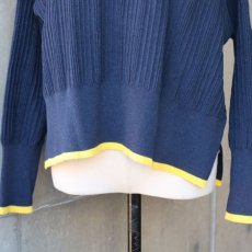 画像19: 【NARU FACTORY】Hidamari cttn ワイドリブバイカラーコモドニット (19)