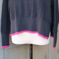 画像16: 【NARU FACTORY】Hidamari cttn ワイドリブバイカラーコモドニット (16)