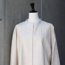 画像6: 【08Mab】コットンリネンバンド襟チュニック (6)