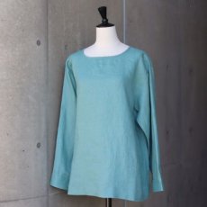 画像29: 【08Mab】14番手リネン前後着ノーカラーブラウス (29)