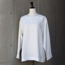 画像23: 【08Mab】14番手リネン前後着ノーカラーブラウス (23)