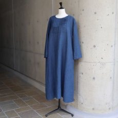 画像1: 20%OFF SALE【08Mab】9番手リネンウインドータックワンピース (1)