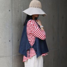 画像5: 【ista-ire】6.5oz甘撚りデニム　サイドリボン2WAYベスト (5)