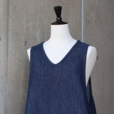 画像20: 【ista-ire】6.5oz甘撚りデニム　サイドリボン2WAYベスト (20)