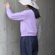 画像2: 【NARU FACTORY】スノーコットン バイカラーニットカーディガン (2)