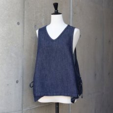 画像19: 【ista-ire】6.5oz甘撚りデニム　サイドリボン2WAYベスト (19)