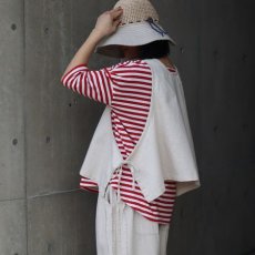 画像2: 【ista-ire】6.5oz甘撚りデニム　サイドリボン2WAYベスト (2)