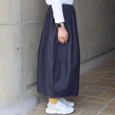 画像3: 【NARU FACTORY】8オンスムラデニムエッグスカート (3)