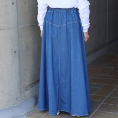 画像13: 【NARU FACTORY】8オンスムラデニム ノッポスカート (13)