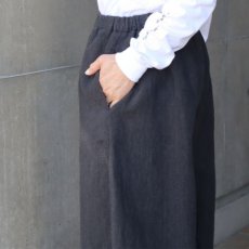 画像9: 【08Mab】9番手リネン裾タックパンツ (9)