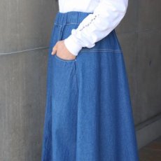 画像18: 【NARU FACTORY】8オンスムラデニム ノッポスカート (18)