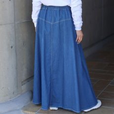 画像14: 【NARU FACTORY】8オンスムラデニム ノッポスカート (14)