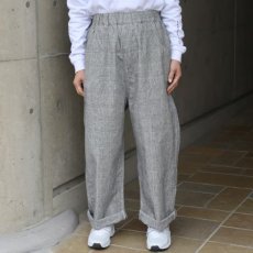 画像32: 【NARU FACTORY】綿麻チェックノッポパンツ (32)