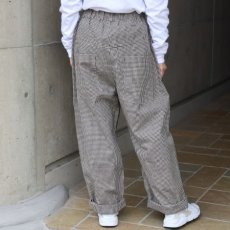 画像16: 【NARU FACTORY】綿麻チェックノッポパンツ (16)