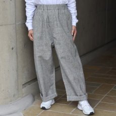 画像33: 【NARU FACTORY】綿麻チェックノッポパンツ (33)