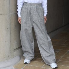 画像20: 【NARU FACTORY】綿麻チェックノッポパンツ (20)