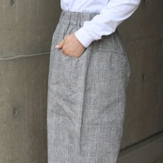 画像28: 【NARU FACTORY】綿麻チェックノッポパンツ (28)