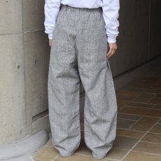 画像22: 【NARU FACTORY】綿麻チェックノッポパンツ (22)