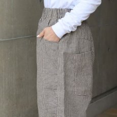 画像11: 【NARU FACTORY】綿麻チェックノッポパンツ (11)
