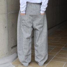 画像25: 【NARU FACTORY】綿麻チェックノッポパンツ (25)