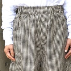 画像8: 【NARU FACTORY】綿麻チェックノッポパンツ (8)