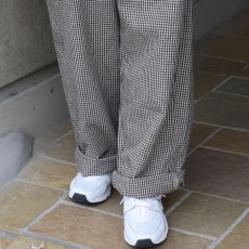 画像17: 【NARU FACTORY】綿麻チェックノッポパンツ (17)