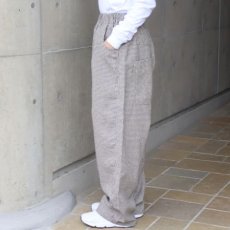 画像7: 【NARU FACTORY】綿麻チェックノッポパンツ (7)