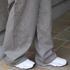 画像13: 【NARU FACTORY】綿麻チェックノッポパンツ (13)