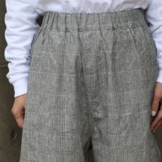 画像26: 【NARU FACTORY】綿麻チェックノッポパンツ (26)