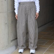 画像14: 【NARU FACTORY】綿麻チェックノッポパンツ (14)