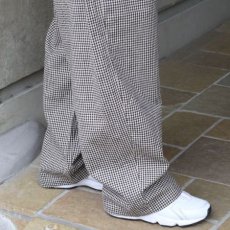 画像12: 【NARU FACTORY】綿麻チェックノッポパンツ (12)
