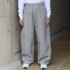 画像19: 【NARU FACTORY】綿麻チェックノッポパンツ (19)