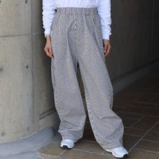 画像1: 【NARU FACTORY】先染めヒッコリーノッポパンツ (1)