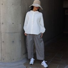 画像6: 【ista-ire】綿麻サンドウォッシュ　フリルカラーブラウス (6)