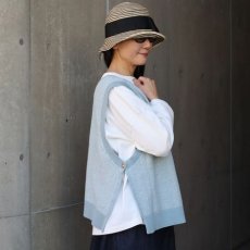 画像2: 【ista-ire】コットンハイゲージニット　サイドOPEN2WAYベスト (2)