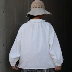 画像3: 【ista-ire】綿麻サンドウォッシュ　フリルカラーブラウス (3)