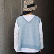 画像3: 【ista-ire】コットンハイゲージニット　サイドOPEN2WAYベスト (3)