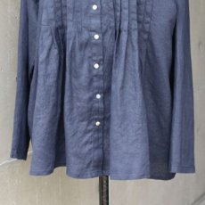 画像18: 【08Mab】14番手リネン前あきタックブラウス (18)