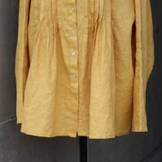 画像12: 【08Mab】14番手リネン前あきタックブラウス (12)