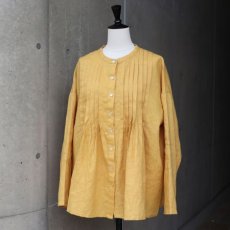 画像10: 【08Mab】14番手リネン前あきタックブラウス (10)