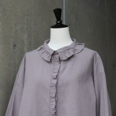 画像16: 【ista-ire】綿麻サンドウォッシュ　フリルカラーブラウス (16)