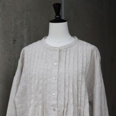 画像14: 【08Mab】14番手リネン前あきタックブラウス (14)