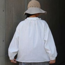 画像14: 【ista-ire】綿麻サンドウォッシュ　フリルカラーブラウス (14)
