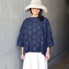 画像1: 【NARU FACTORY】綿麻シーチング塩縮 ワイドT (1)