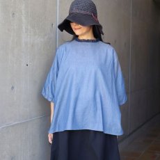 画像1: 【NARU FACTORY】2.26ozデニム リエカブラウス (1)