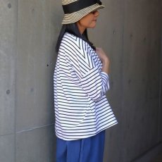 画像2: 【NARU FACTORY】スーピマコットンポンチBD ワイドＴ 七分袖 (2)