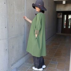 画像9: 【NARU FACTORY】シーチングハンドワッシャーチュニックワンピース (9)