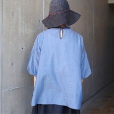 画像3: 【NARU FACTORY】2.26ozデニム リエカブラウス (3)