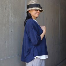 画像5: 【NARU FACTORY】綿レーヨンシルク タックカーディガン (5)