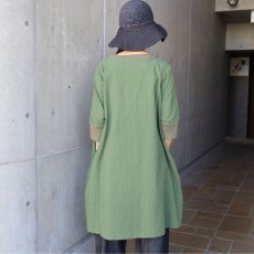 画像3: 【NARU FACTORY】シーチングハンドワッシャーチュニックワンピース (3)